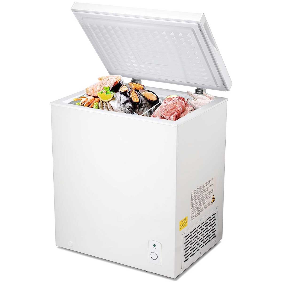 5.0 Cu Ft Chest Freezer with Removable Basket Free Standing Compact Fr –  ShopEZ USA