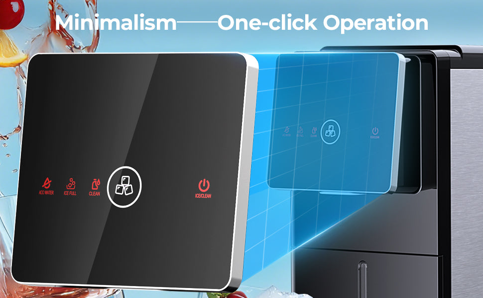 33LBS/24H Countertop Nugget Ice Maker with 1.8L Water Tank and Touch Screen