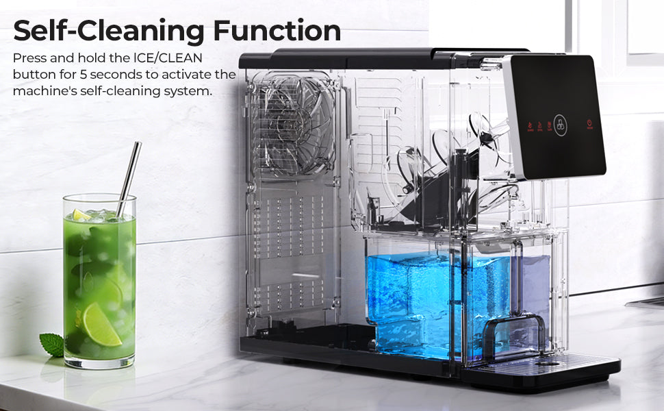 33LBS/24H Countertop Nugget Ice Maker with 1.8L Water Tank and Touch Screen