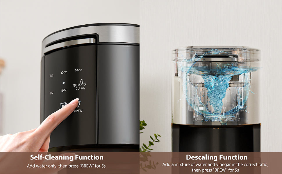 Single Serve Coffee Maker K Cup 2 in 1 Coffee Machine with Ground Coffee and Pods Coffee