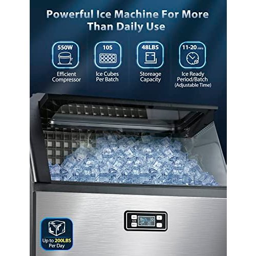 BEIJAMEI Commercial Ice Block Maker Bullet Crushed Ice Machine Commercial  For Home And Commercial Use Limited Time Promotion From Beijamei_official,  $378.1